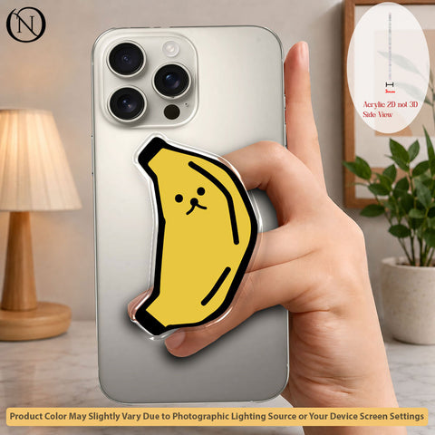 Happy Banana Character - Phone Grip Holder & Kickstand