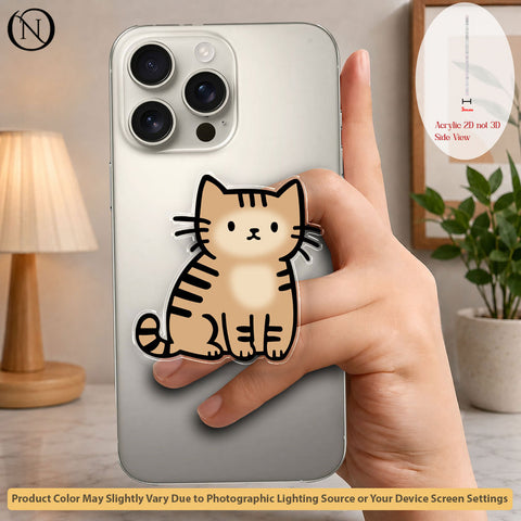 Cute Tabby Cat - Phone Grip Holder & Kickstand