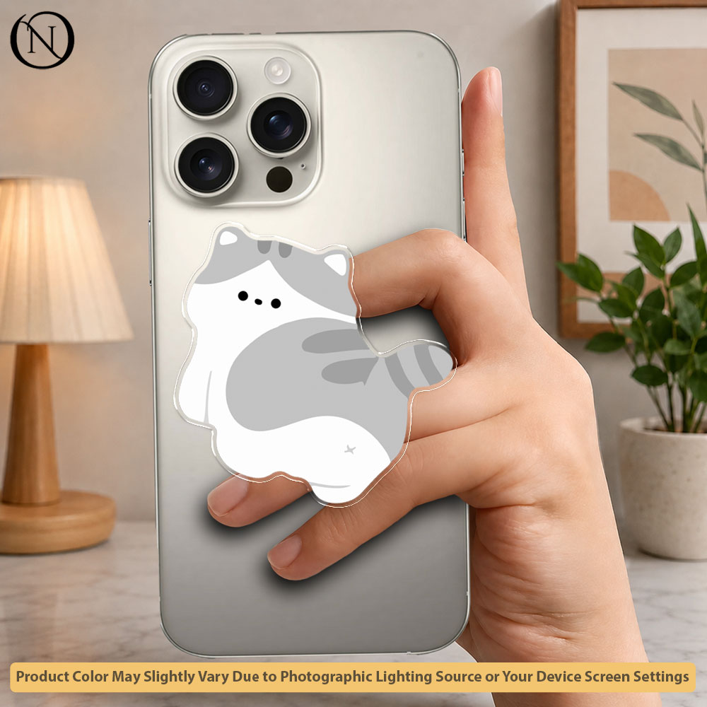 Fluffy Cat - Phone Grip Holder & Kickstand