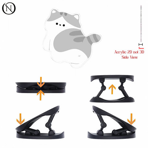 Fluffy Cat - Phone Grip Holder & Kickstand