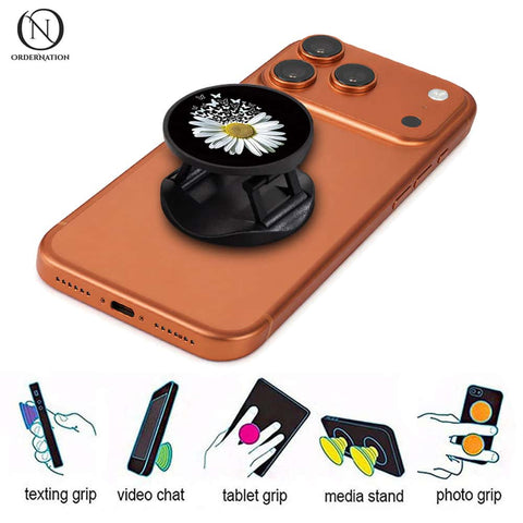 Daisy Floral Art - Phone Grip Holder & Kickstand