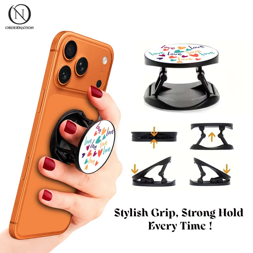 Love Hearts - Phone Grip Holder & Kickstand
