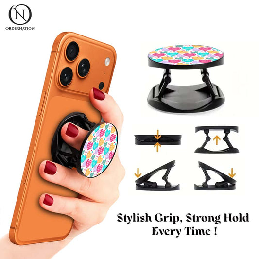 Colorful Heart Pattern - Phone Grip Holder & Kickstand