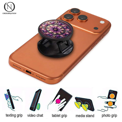 Artistic Purple Blossom - Phone Grip Holder & Kickstand