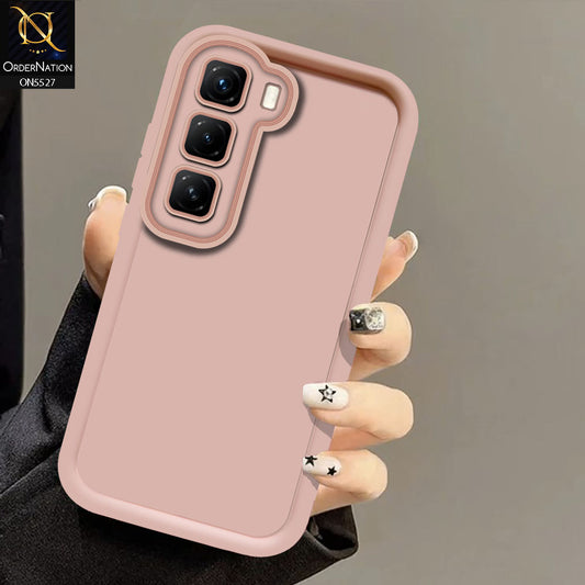 Infinix Hot 50 Pro Cover - Light Pink -Soft Silicone Case With Round Bumper Matte TPU Shockproof Cover