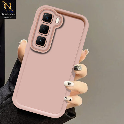 Infinix Hot 50 Pro Cover - Light Pink -Soft Silicone Case With Round Bumper Matte TPU Shockproof Cover