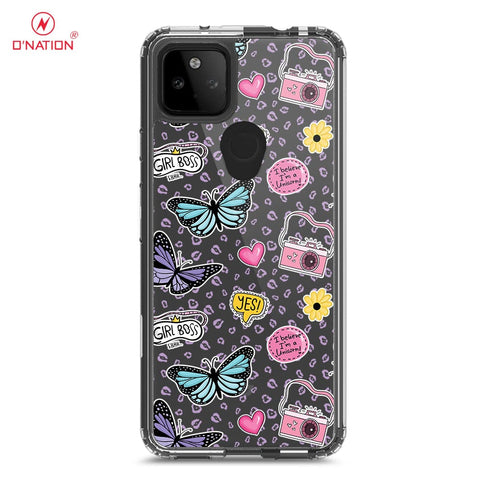 Google Pixel 5a 5G Cover - O'Nation Butterfly Dreams Series - 9 Designs - Clear Phone Case - Soft Silicon Borders