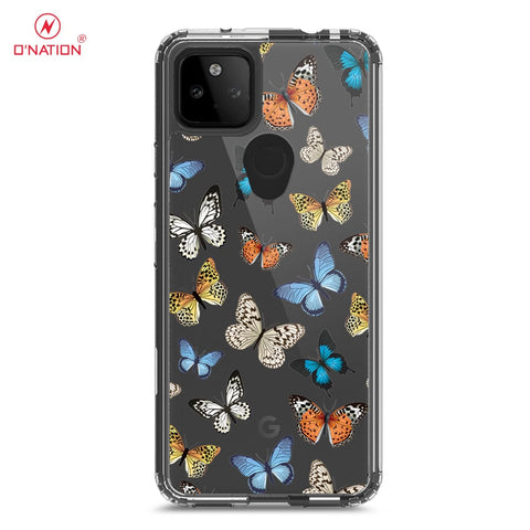 Google Pixel 5a 5G Cover - O'Nation Butterfly Dreams Series - 9 Designs - Clear Phone Case - Soft Silicon Borders