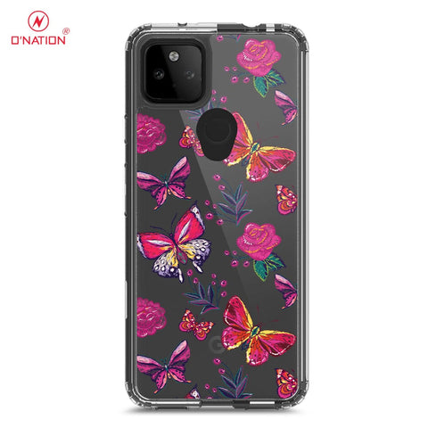 Google Pixel 5a 5G Cover - O'Nation Butterfly Dreams Series - 9 Designs - Clear Phone Case - Soft Silicon Borders