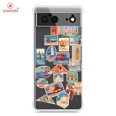 Google Pixel 6 Cover - Personalised Boarding Pass Ticket Series - Premium Quality Clear Case No Yellowing Back With Smart Shockproof Cushions -  ( Fast Delivery )