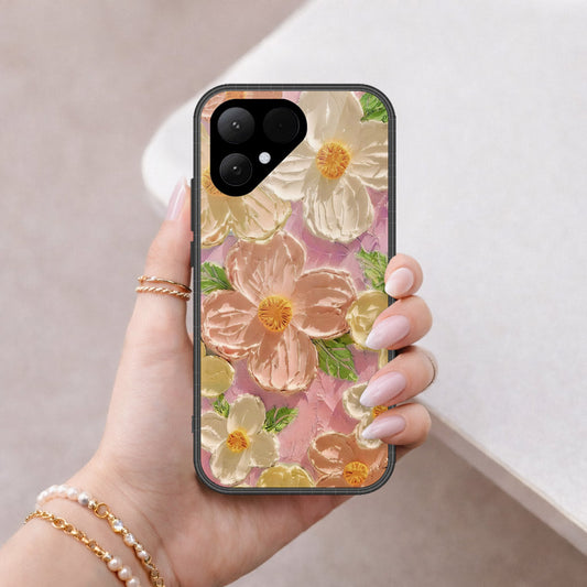 Tecno Pova Curve 2 Cover - Floral Series - Design 11 - White & Green - HQ Premium Shine Durable Shatterproof Case