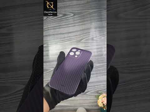 iPhone 14 Pro Cover - Deep Purple - KZ-DOO Carbon Fiber Ultra Thin Protective Case