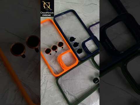 iPhone 14 Cover - Orange - Trendy Case Pro Classic Camera Stand Soft Case With Camera Ring Protectors