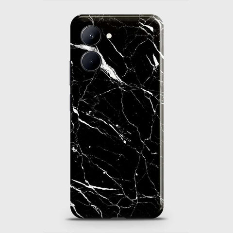 Realme C33 Cover - Trendy Black Marble Printed Hard Case with Life Time Colors Guarantee (Fast Delivery)