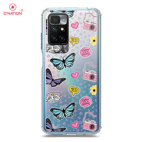 Xiaomi Redmi 10 Prime Cover - O'Nation Butterfly Dreams Series - 9 Designs - Clear Phone Case - Soft Silicon Borders
