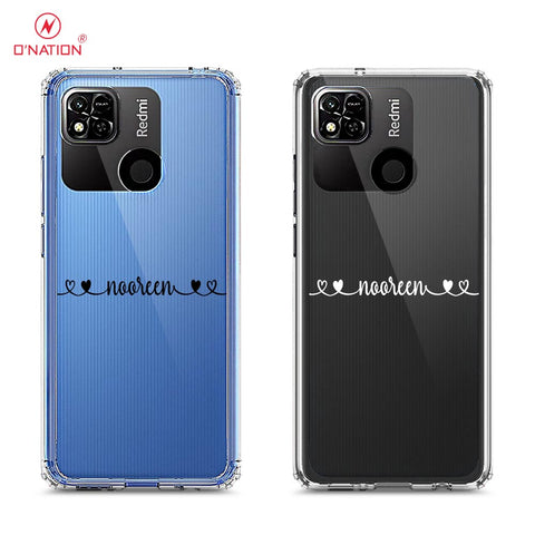 Xiaomi Redmi 9C Cover - Personalised Name Series - 8 Designs - Clear Phone Case - Soft Silicon Borders