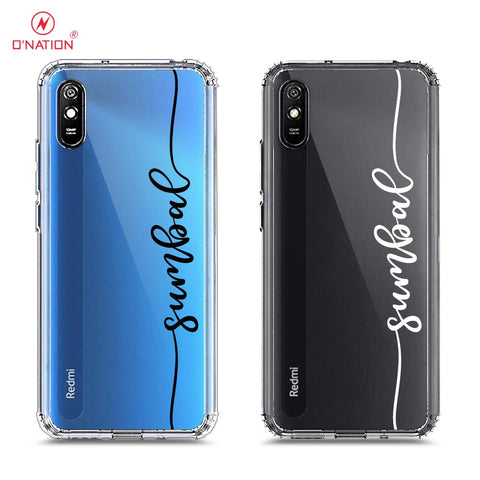 Xiaomi Redmi 9i Cover - Personalised Name Series - 8 Designs - Clear Phone Case - Soft Silicon Borders