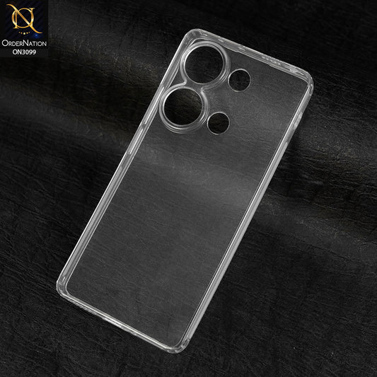 Xiaomi Redmi Note 13 Pro 4G Cover - Transparent - Soft 4D Design Shockproof Silicone Transparent Clear Camera Protection Case