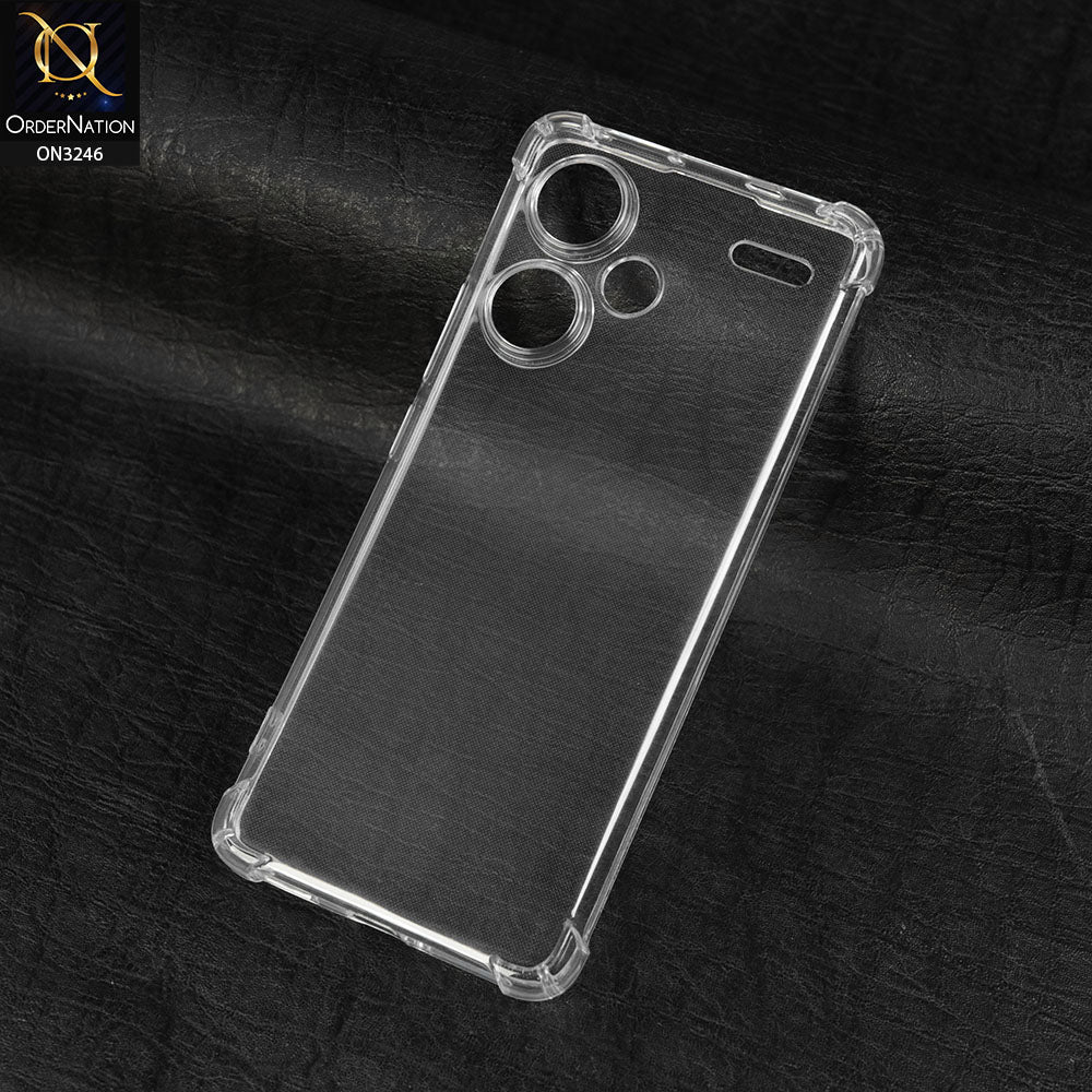 Xiaomi Redmi Note 13 Pro Plus 5G XFF Edition Cover - Transparent -  Soft 4D Design Shockproof Silicone Transparent Clear Camera Protection Case