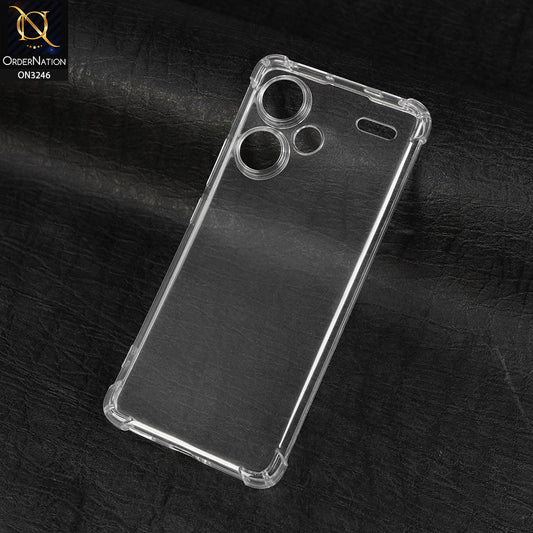 Xiaomi Redmi Note 13 Pro Plus 5G XFF Edition Cover - Transparent -  Soft 4D Design Shockproof Silicone Transparent Clear Camera Protection Case