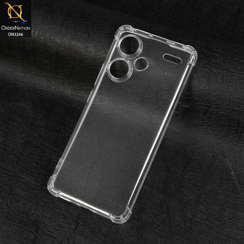 Xiaomi Redmi Note 13 Pro Plus 5G XFF Edition Cover - Transparent -  Soft 4D Design Shockproof Silicone Transparent Clear Camera Protection Case