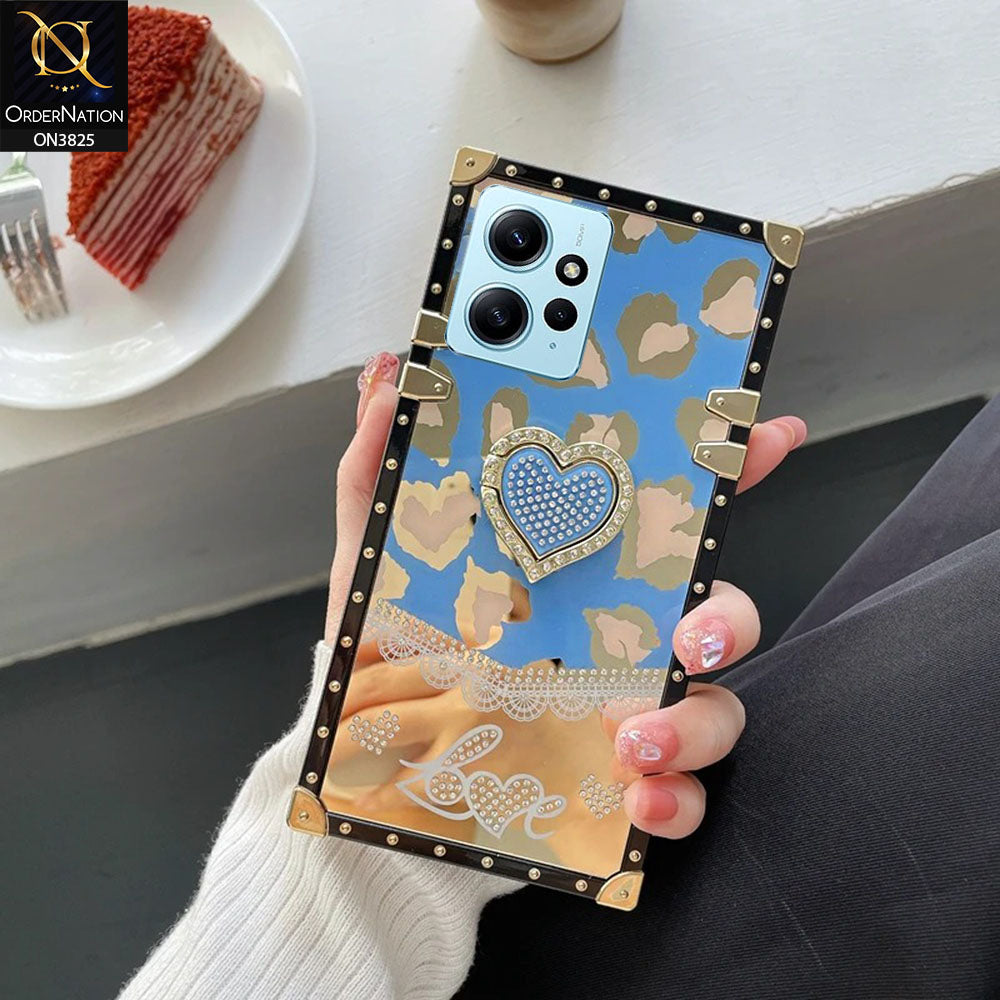 Xiaomi Redmi Note 12 4G Cover  - Design4 - Heart Bling Diamond Glitter Soft TPU Trunk Case With Ring Holder