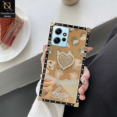 Xiaomi Redmi Note 12 4G Cover  - Design5 - Heart Bling Diamond Glitter Soft TPU Trunk Case With Ring Holder