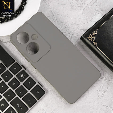 Oppo Reno 11F 5G Cover - Gray - Matte Shockproof Sillica Gel Soft Case