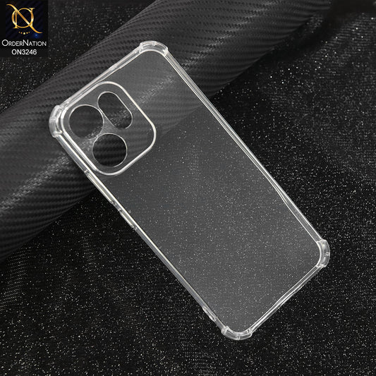 Oppo Reno 14F Cover - Transparent - Soft 4D Design Shockproof Silicone Transparent Clear Camera Protection Case