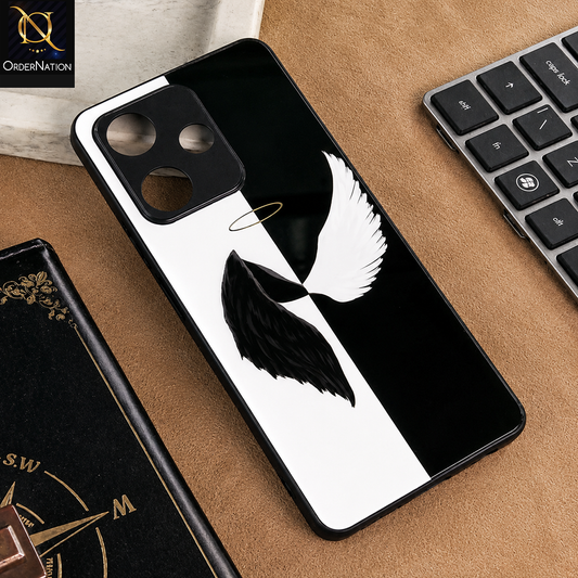 Infinix Hot 30 Cover - Elegant Angel Wings Pattern Mobile Glass Cover