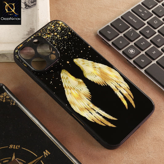iPhone 16 Pro Max Cover - Elegant Feather Wings Graphic Glass Phone Case