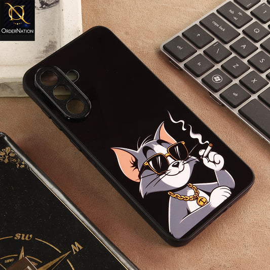 Samsung Galaxy A37 Cover - Cool Cartoon Phone Case – Black Shockproof Protective Glass Cover