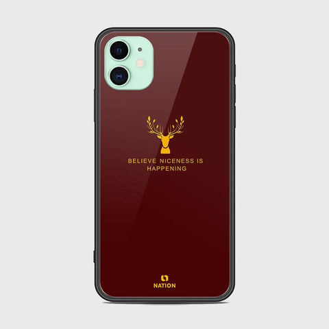 iPhone 11 Pro Cover - Nice Series - D12 - HQ Ultra Shine Premium Infinity Glass Soft Silicon Borders Case ( Fast Delivery )