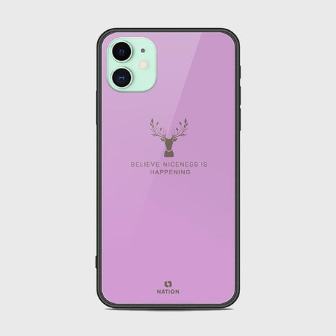 iPhone 11 Pro Cover - Nice Series - D12 - HQ Ultra Shine Premium Infinity Glass Soft Silicon Borders Case ( Fast Delivery )