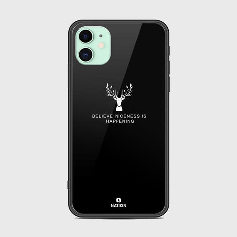 iPhone 11 Pro Cover - Nice Series - D12 - HQ Ultra Shine Premium Infinity Glass Soft Silicon Borders Case ( Fast Delivery )