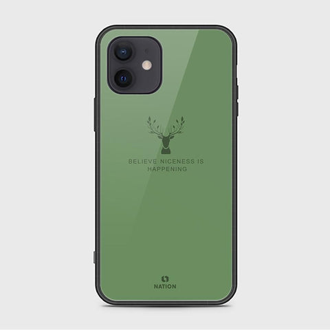 iPhone 12 Cover - Nice Series - D29 - HQ Ultra Shine Premium Infinity Glass Soft Silicon Borders Case ( Fast Delivery )