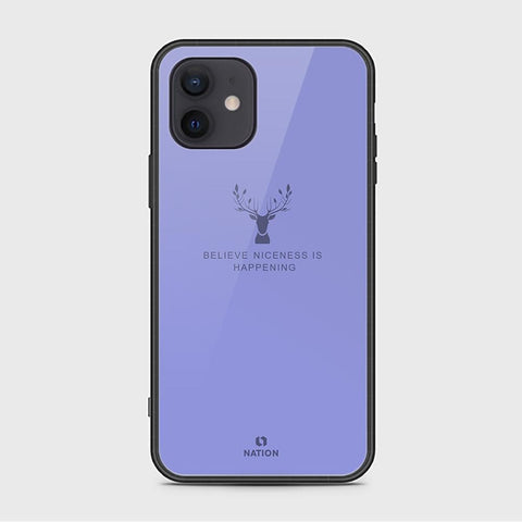 iPhone 12 Cover - Nice Series - D29 - HQ Ultra Shine Premium Infinity Glass Soft Silicon Borders Case ( Fast Delivery )