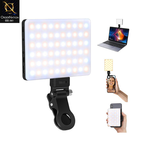 Plokama U160 Pro RGB LED Video Light 2000mAh Rechargeable Panel 2700K–6500K Adjustable Color Temperature for Photography, Streaming & Content Creation