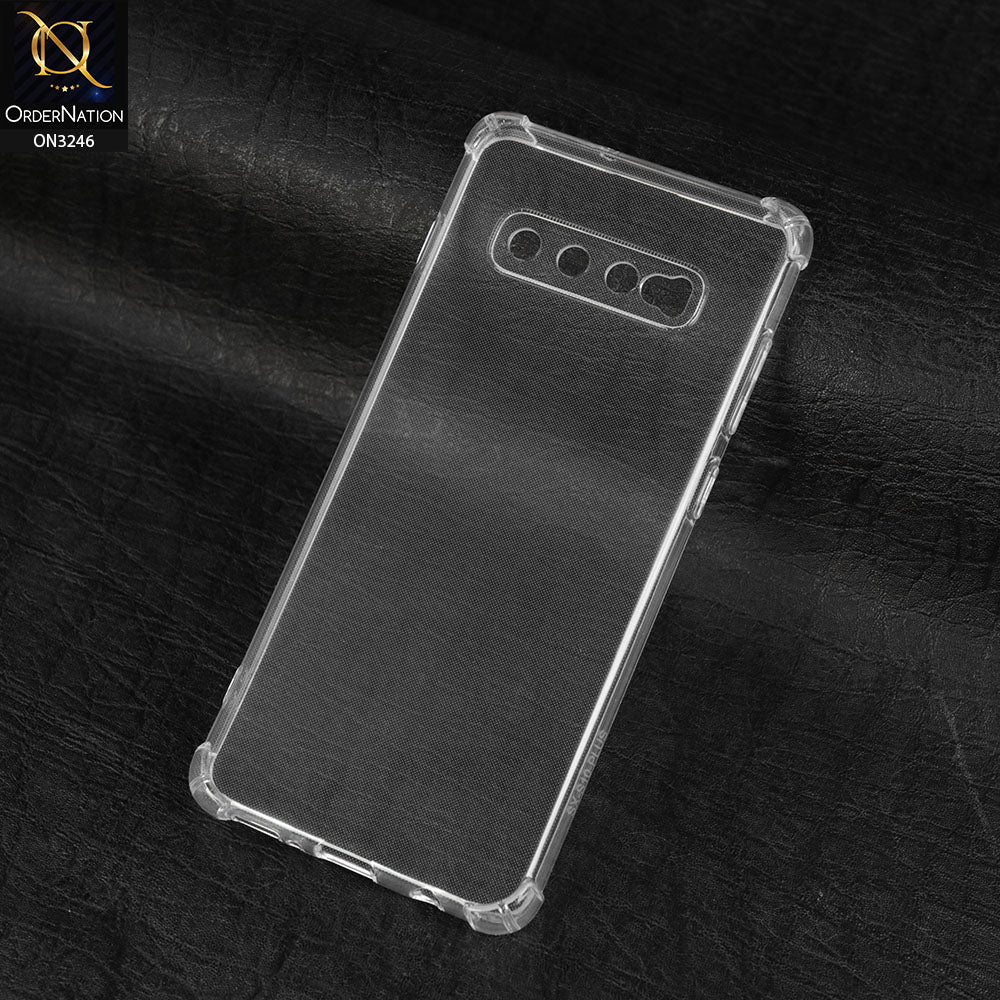 Samsung Galaxy S10 Plus Cover - Transparent -  Soft 4D Design Shockproof Silicone Transparent Clear Camera Protection Case