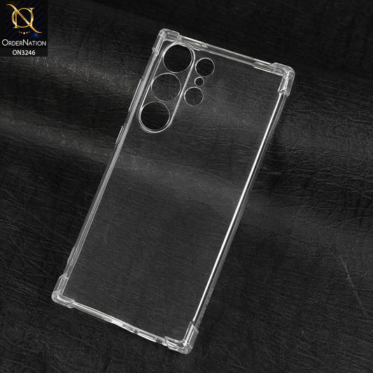 Samsung Galaxy S23 Ultra 5G Cover - Transparent -  Soft 4D Design Shockproof Silicone Transparent Clear Camera Protection Case