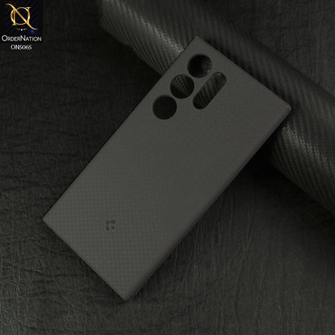 Samsung Galaxy S24 Ultra Cover - Gray - Spigen Mag Armor Series - Texture Soft TPU Case