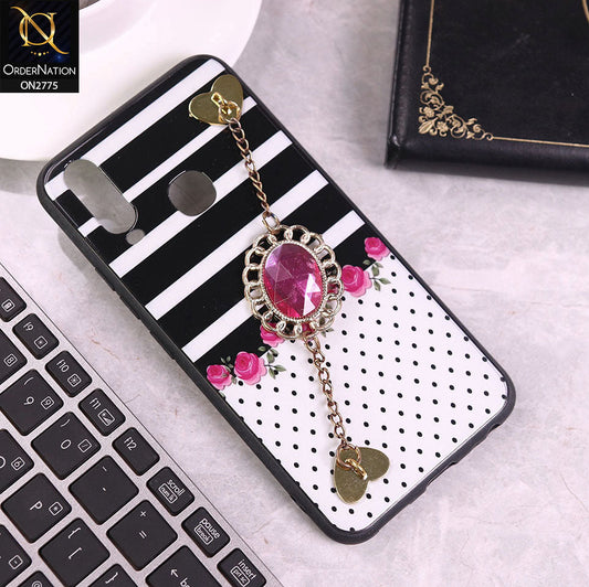 Infinix S5 Lite Cover - Design 4 - Cute Girlish Chain Stone Brogue Back Soft Case