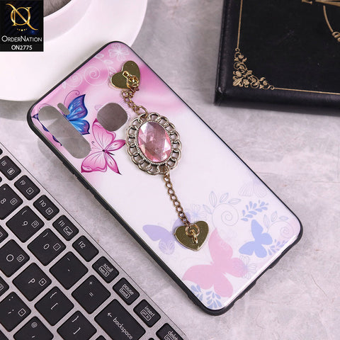 Infinix S5 Lite Cover - Design 2 - Cute Girlish Chain Stone Brogue Back Soft Case