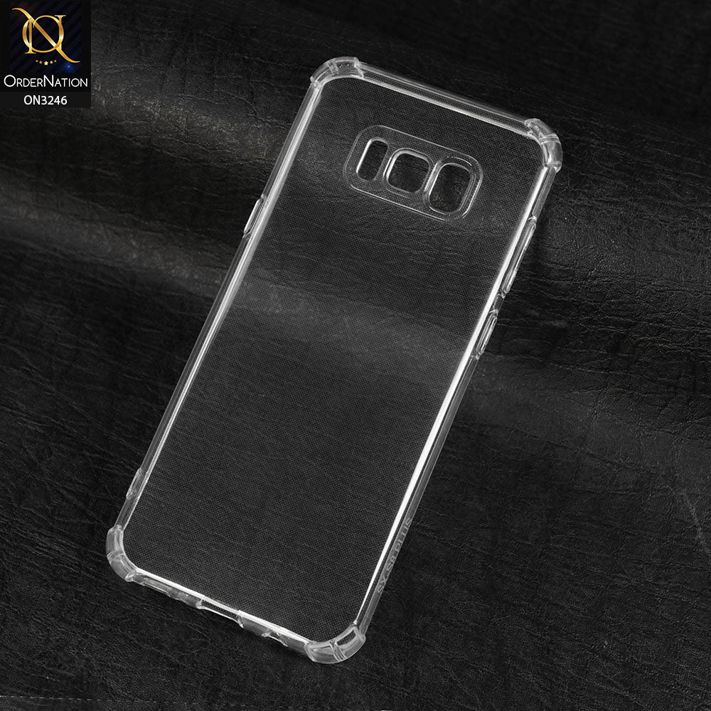 Samsung Galaxy S8 Plus Cover - Transparent -  Soft 4D Design Shockproof Silicone Transparent Clear Camera Protection Case