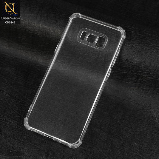 Samsung Galaxy S8 Plus Cover - Transparent -  Soft 4D Design Shockproof Silicone Transparent Clear Camera Protection Case