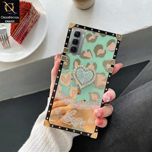 Infinix Hot 60 Pro Plus Cover - Design 6 - Heart Bling Diamond Glitter Soft TPU Trunk Case With Ring Holder