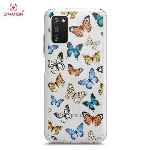 Samsung Galaxy M02s Cover - O'Nation Butterfly Dreams Series - 9 Designs - Clear Phone Case - Soft Silicon Borders