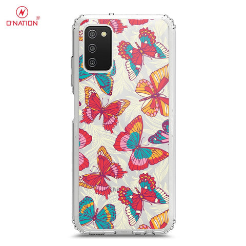 Samsung Galaxy M02s Cover - O'Nation Butterfly Dreams Series - 9 Designs - Clear Phone Case - Soft Silicon Borders