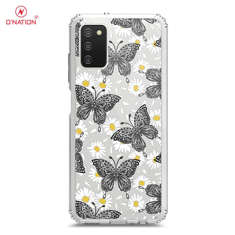 Samsung Galaxy M02s Cover - O'Nation Butterfly Dreams Series - 9 Designs - Clear Phone Case - Soft Silicon Borders