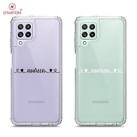 Samsung Galaxy M32 Cover - Personalised Name Series - 8 Designs - Clear Phone Case - Soft Silicon Borders